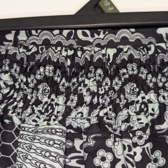 EXCELLENT USED CONDITION LU'S NAVY BLUE & TEAL CHIC WOMEN'S BOHO PANTS WIDE LEG - Picture 6 of 13